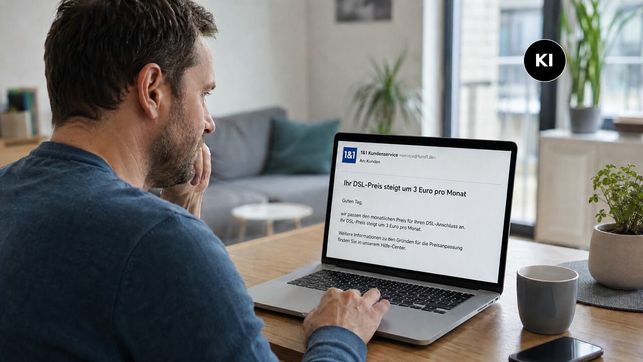 1und1 DSL-Preiserhöhung Bestandskunden