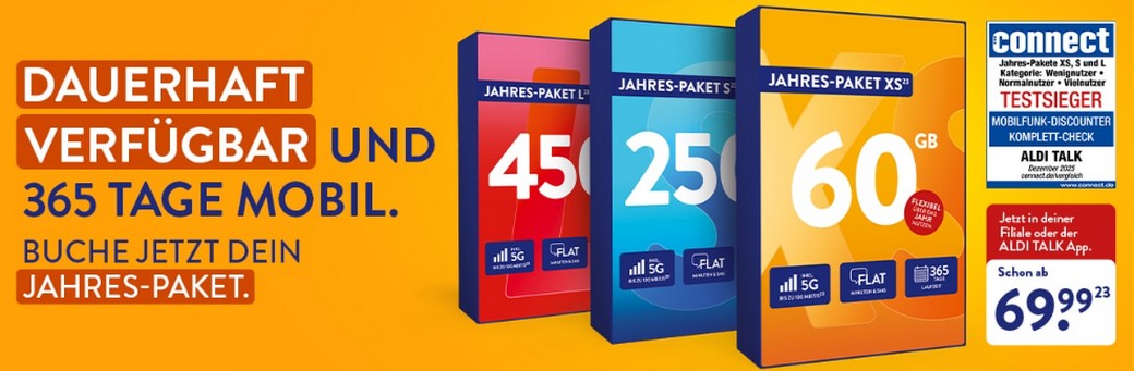 Aktuelle ALDI TALK Jahrespaket 2026