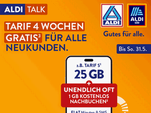 ALDI TALK Unlimited-Tarife 4 Wochen gratis testen
