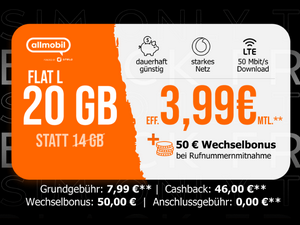 Zum Beitrag: allmobil Black Friday: Cashback-Aktion für die Allnet-Flats