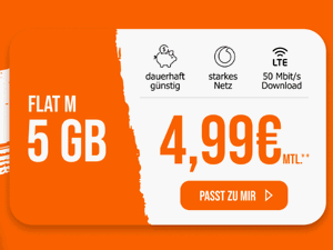 allmobil Flat M: 5 GB Allnet-Flat für 4,99 € im Monat