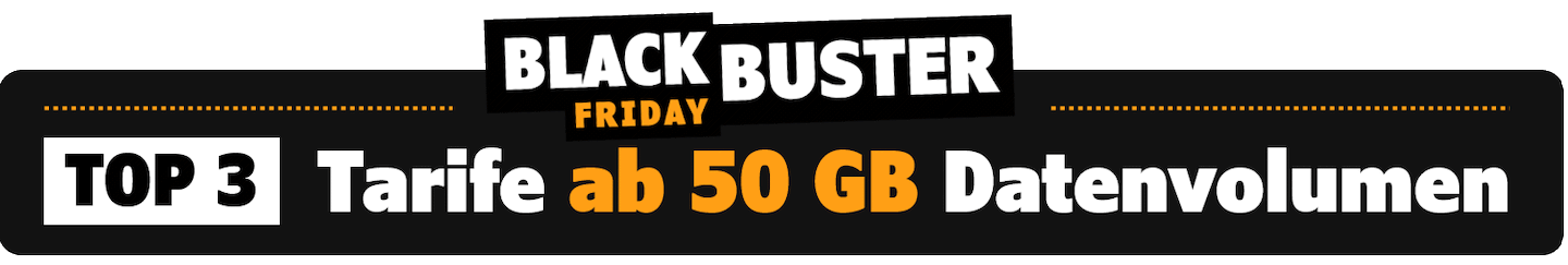 Black Buster Tarife ab 50 GB Datenvolumen zum Black Friday 2024