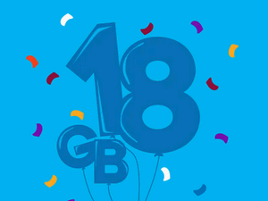 Blau Geburtstagsangebote (18 Jahre)