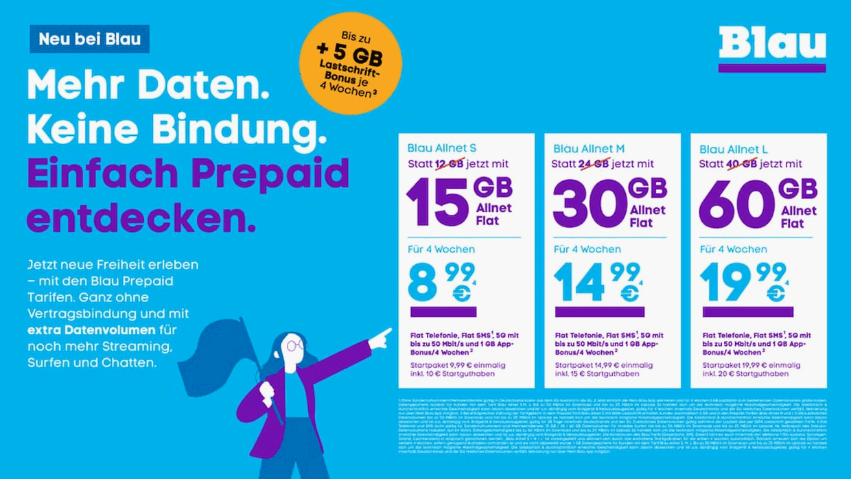 Blau Prepaid-Tarife 2025 Blau Prepaid-Tarife 2025