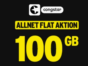 congstar 100 GB Allnet-Flat (Sommer-Aktion 2025) congstar 100 GB Allnet-Flat (Sommer-Aktion 2025)