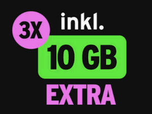 congstar 3x 10 GB Prepaid-Datengeschenk für M, L und XL congstar 3x 10 GB Prepaid-Datengeschenk für M, L und XL