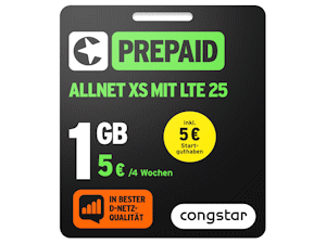 congstar Prepaid Allnet XS mit LTE 25