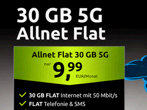 crash Allnet-Flat im Telekom-Netz mit 30 GB Datenvolumen für 9,99 Euro im Monat