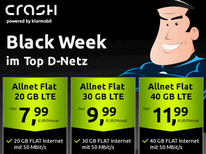 Zum Beitrag: crash Black Friday Aktion gestartet: Allnet-Flats im Vodafone-Netz ab 7,99 € Grundgebühr