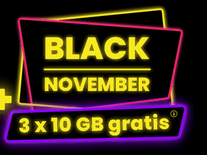 Zum Beitrag: Drillisch Black November Angebote 2025: Der Black-Week-Frühstart mit 3x 10 GB Datenreserve Zum Beitrag: Drillisch Black November Angebote 2025: Der Black-Week-Frühstart mit 3x 10 GB Datenreserve