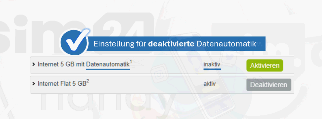 Drillisch Datenautomatik deaktivieren