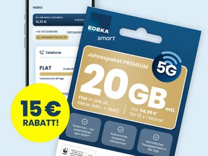 EDEKA smart Jahrespaket Premium mit 15 Euro Rabatt