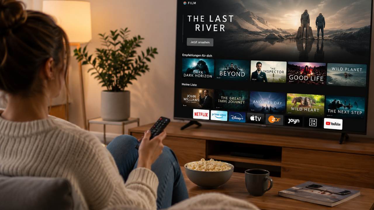 Frau-streamt-Tv