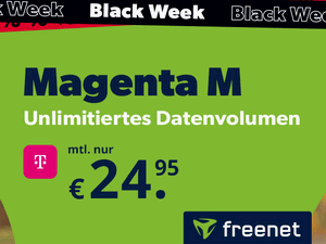 freenet Magent Mobil M (Unlimited) für 24,95 € im Monat zum Black Friday freenet Magent Mobil M (Unlimited) für 24,95 € im Monat zum Black Friday
