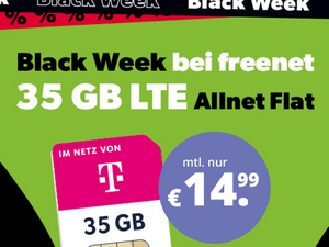 freenet Telekom Allnet-Flat 35 GB für 14,99 € im Monat als Black Friday Aktion 2024