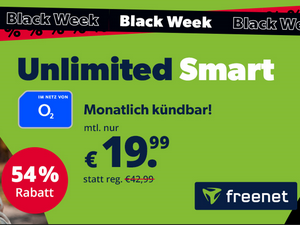 Zum Beitrag: freenet: Telefónica Unlimited Smart (monatlich kündbar) für 19,99 € im Monat