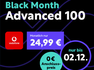 freenet Vodafone Allnet Unlimited Advanced 100 als Black-Friday-Aktion für 24,99 €