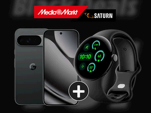 Zum Beitrag: 🔥 Wahnsinn ohne Limit: Google Pixel 10 Pro XL + Pixel Watch 3 LTE für 179 € zur o2 Unlimited Flat Max für 34,99 € im Monat über MediaMarkt (gesamt: ab 915 €) − bei Trade-In mit 100 € Sofortbonus extra!