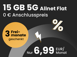 Happy SIM 15 GB zur Black Week 2024 für 6,99 € + 3 Freimonate