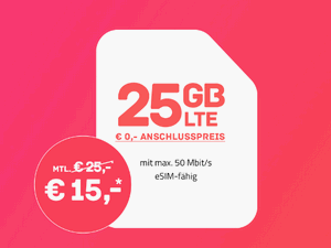 Zum Beitrag: HIGH: 25 GB Allnet-Flat im Telekom-Netz für 15 € im Monat + 50 € Wechselbonus (Ø: 12,92 €)