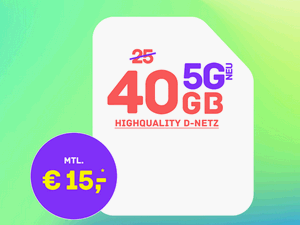 HIGH 40 GB Allnet-Flat für 15 € im Monat