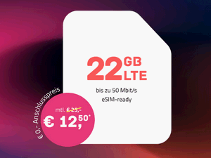 HIGH mobile 22 GB für 12,50 € im Monat