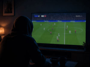 illegales Streaming, Bild mithilfe von KI generiert