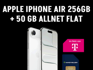 Zum Beitrag: 🔥 iPhone Air für 179 € zum 50 GB Telekom-Vertrag für 39,95 € im Monat − Black-Friday-Aktion mit 150 € Wechselbonus (gesamt: ab 988 €, UVP: 1.199 €)