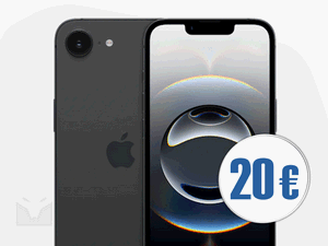 Apple iPhone 16e für 20 Euro Grundgebühr im Monat Apple iPhone 16e für 20 Euro Grundgebühr im Monat