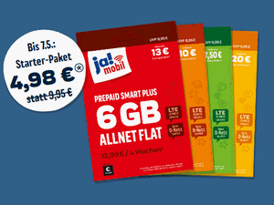 Zum Beitrag: ja! mobil Prepaid-Startpaket für 4,98 Euro