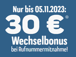 Zum Beitrag: ja! mobil Wechselbonus mit 30 € Gutschrift bei Rufnummernmitnahme