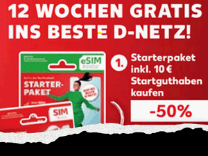 Zum Beitrag: Kaufland mobil: 10 GB Allnet-Flat für Neukunden 12 Wochen gratis