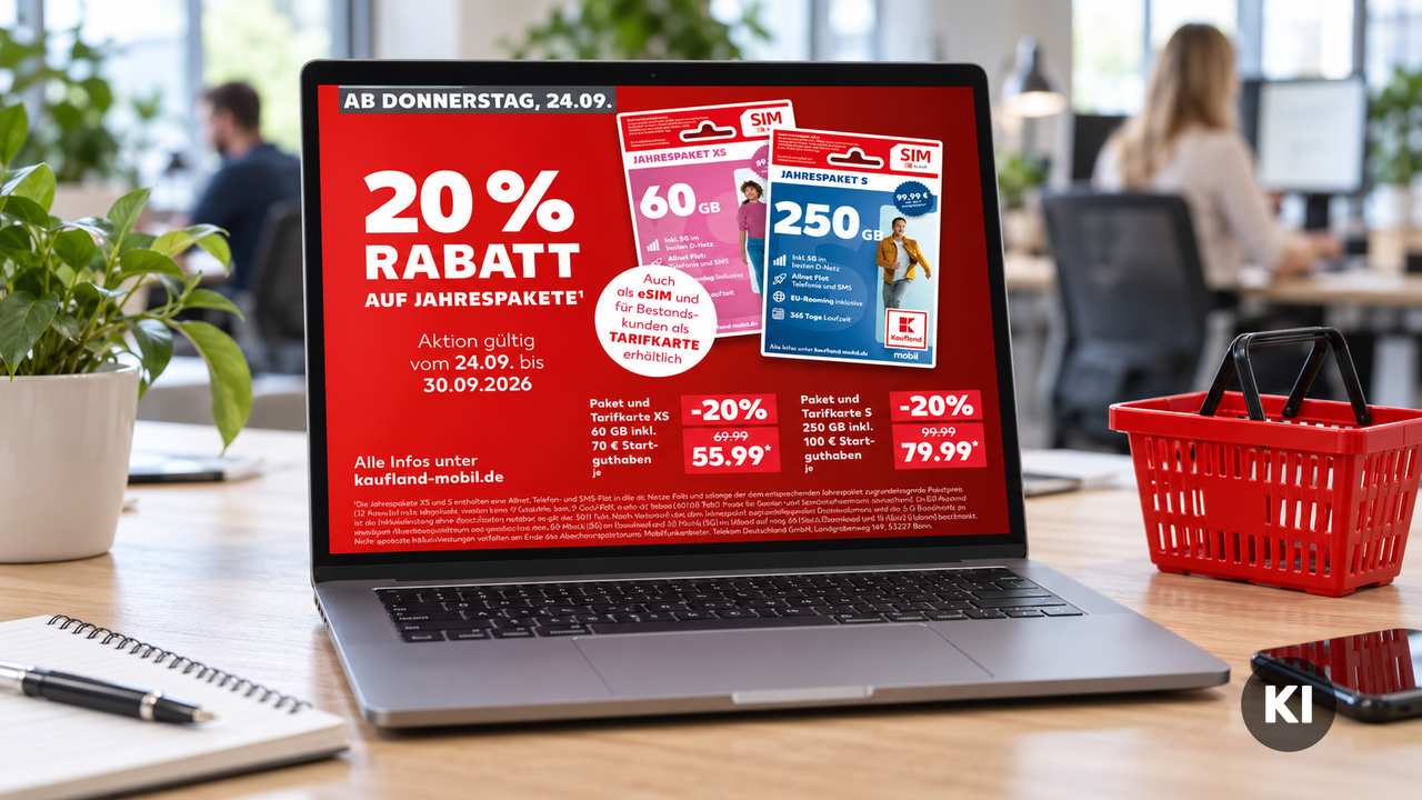 Kaufland mobil Jahrespakete mit 20% Rabatt
