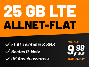 Zum Beitrag: Klarmobil: 25 GB Allnet-Flat im Telekom-Netz für 9,99 € im Monat zum Black-Week-Auftakt