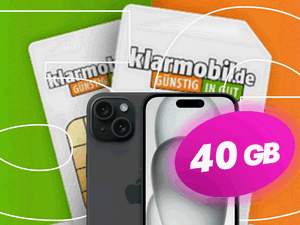 Zum Beitrag: Klarmobil iPhone 15 Angebot mit 5G