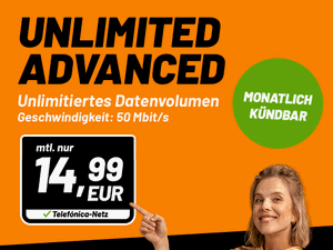 Zum Beitrag: Klarmobil: Monatlich kündbare Unlimited-Flat im Telefónica-Netz (o2) mit 50 Mbit/s. für 14,99 € Grundgebühr, ohne Preissteigerung − ein Tarif wirklich ohne Haken?