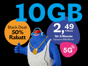 Lebara 10 GB Black Deal 2024 Angebot ab 2,49 € Grundgebühr