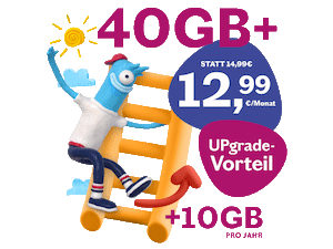 Zum Beitrag: Lebara HELLO! 40 GB + UPgrade-Vorteil: Allnet-Flat für 12,99 € im Monat − NEU: Jahr für Jahr mehr Datenvolumen