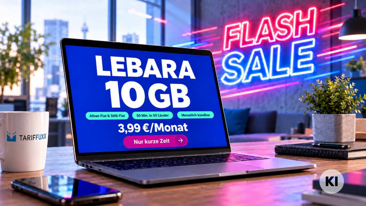 LEBARA Flex-Tarif für 3,99 Euro monatlich kündbar