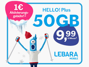 Lebara Hello! 50 GB für 9,99 € im Monat (2025 Aktion)