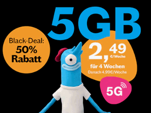 Zum Beitrag: Lebara Prepaid-Tarife im Vergleich: 5 GB Allnet-Flat ab 2,49 € für 4 Wochen − dank Black Deals