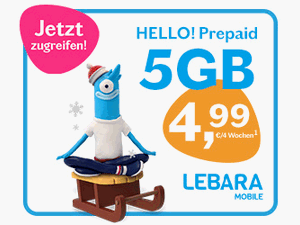 Zum Beitrag: Lebara Prepaid-Tarife im Vergleich: 5 GB Allnet-Flat zum 4-Wochen-Preis von 4,99 €