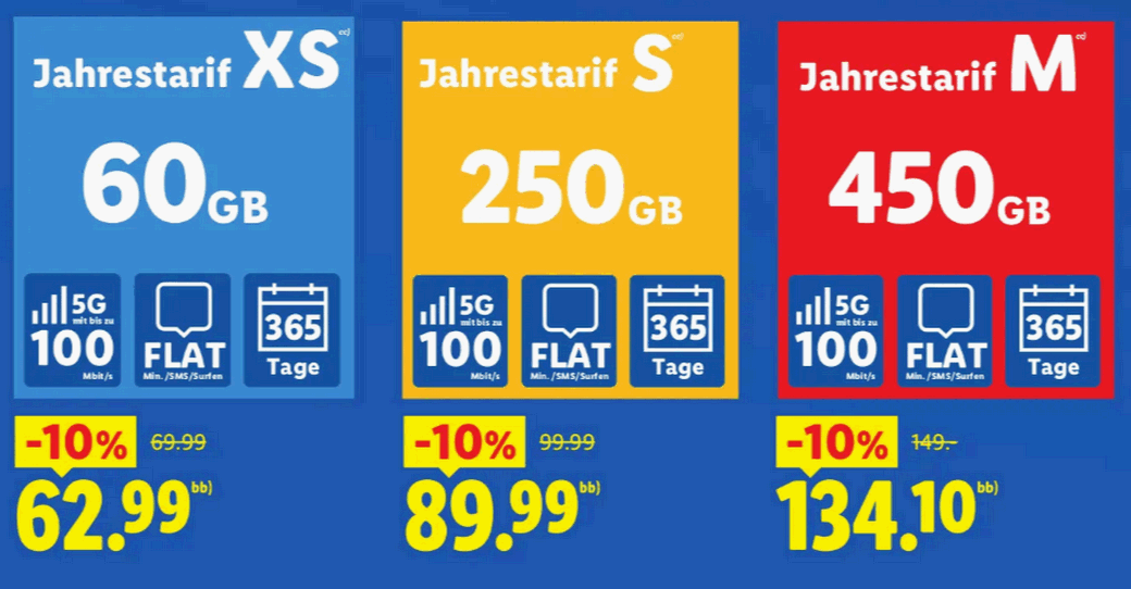 LIDL Connect Jahrestarife 2026 mit Rabattaktion zur Einführung LIDL Connect Jahrestarife 2026 mit Rabattaktion zur Einführung