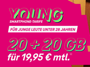 MagentaMobil Young S Angebot mit 40 GB statt 20 GB Datenvolumen