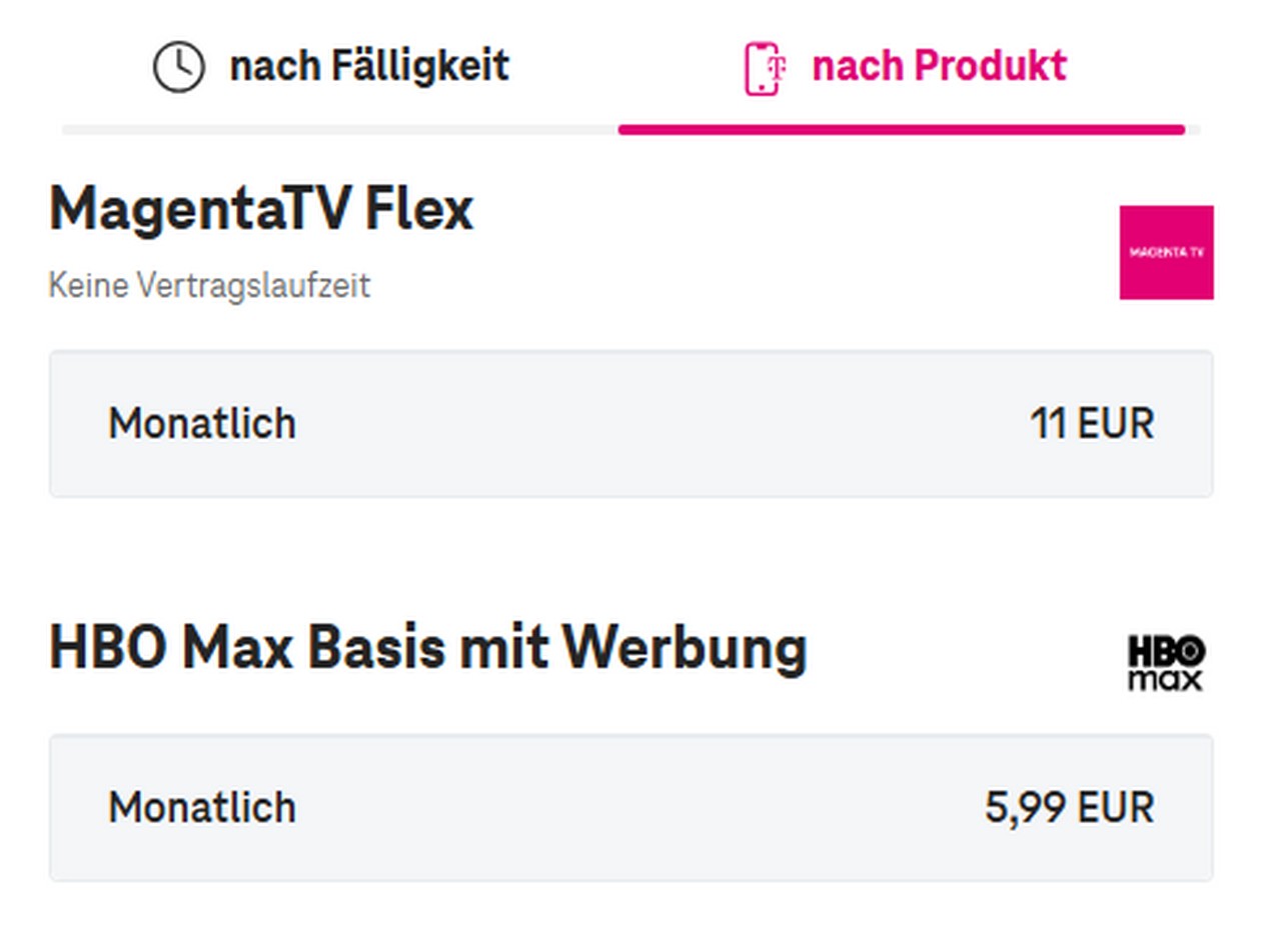 MagentaTV Flex ist nur mit HBO Max Flex buchbar