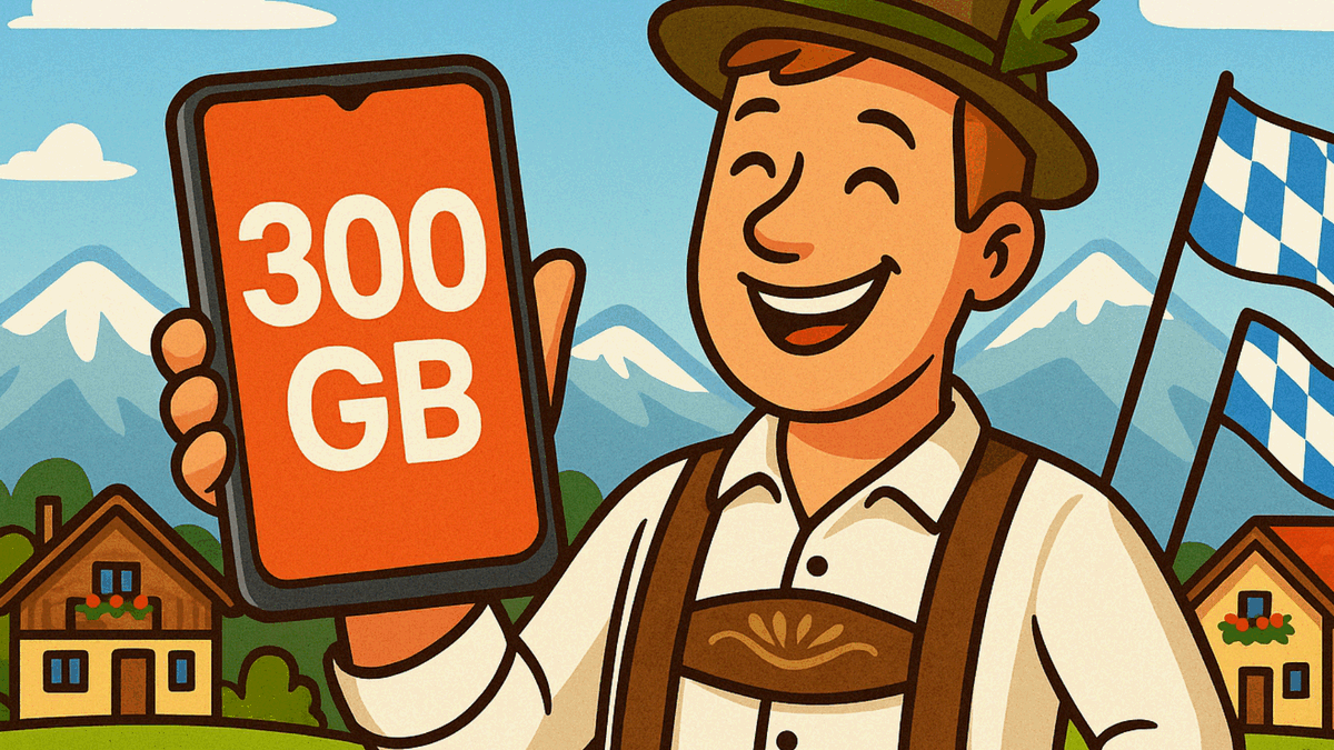 Zum Beitrag: Mega-Vertrag mit 300 GB Datenvolumen bei Mega SIM für 19,99 € Grundgebühr