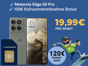 Zum Beitrag: Motorola edge 60 Pro Deal für 19,99 € im Monat und mit 150 € Wechselbonus