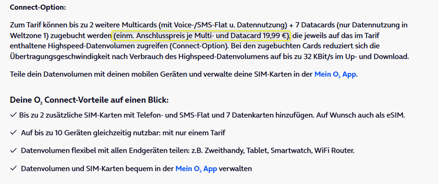 o2 Connect-Option (seit 5.4.2023)