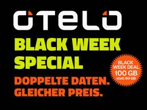 Zum Beitrag: Otelo Black Friday Aktion 2025: Doppeltes Datenvolumen − 100 GB Allnet-Flat für 19,99 € im Monat plus Smartphone