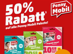 Penny Mobil: SIM-Karte mit 50% Rabatt aufs Startpaket